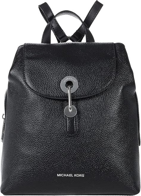 michael michael kors raven leather backpack black|MICHAEL by Michael Kors Raven Black Leather Backpack.